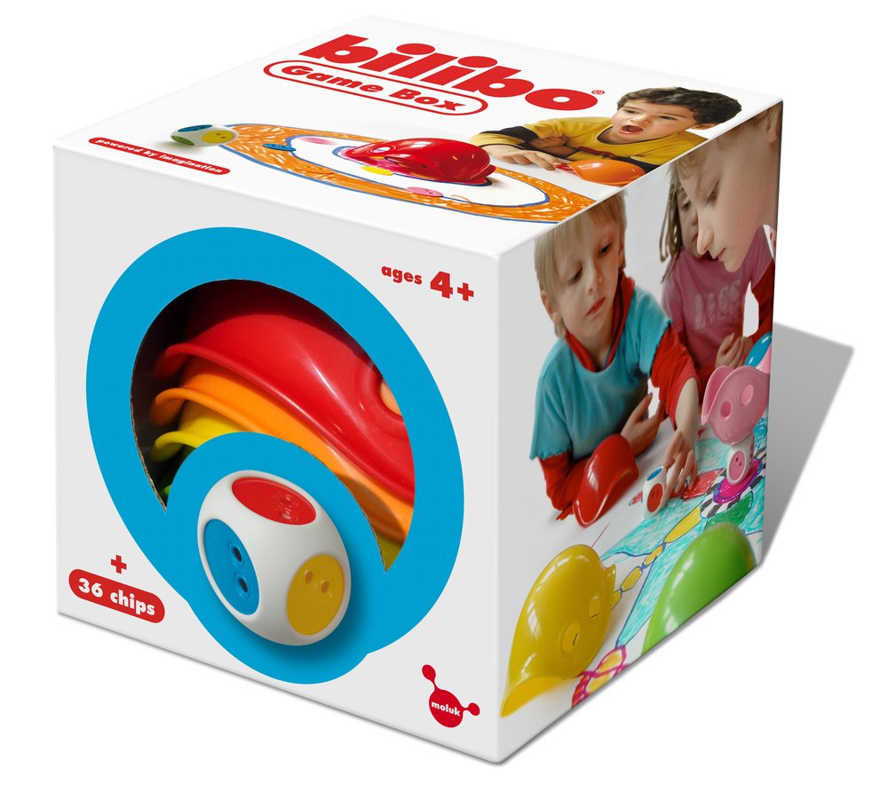 Moluk Bilibo Game Box – Creative Toddler Toy with Mini Bilibos, Pixel Chips & Elastic Dice