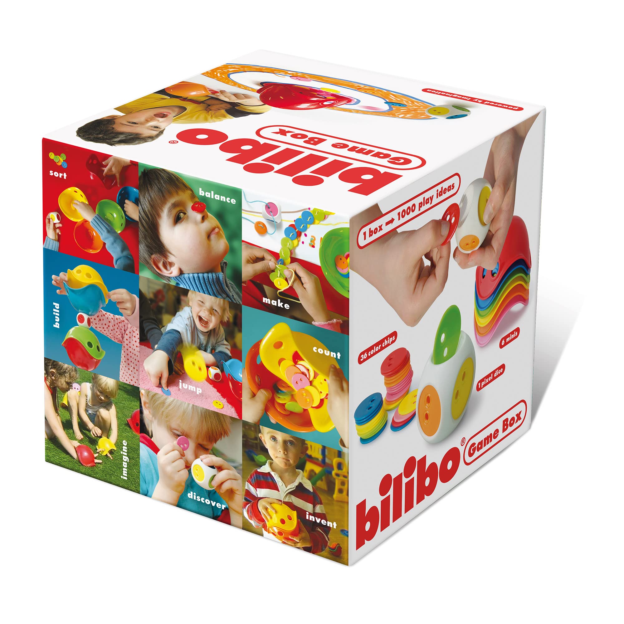 Moluk Bilibo Game Box – Creative Toddler Toy with Mini Bilibos, Pixel Chips & Elastic Dice