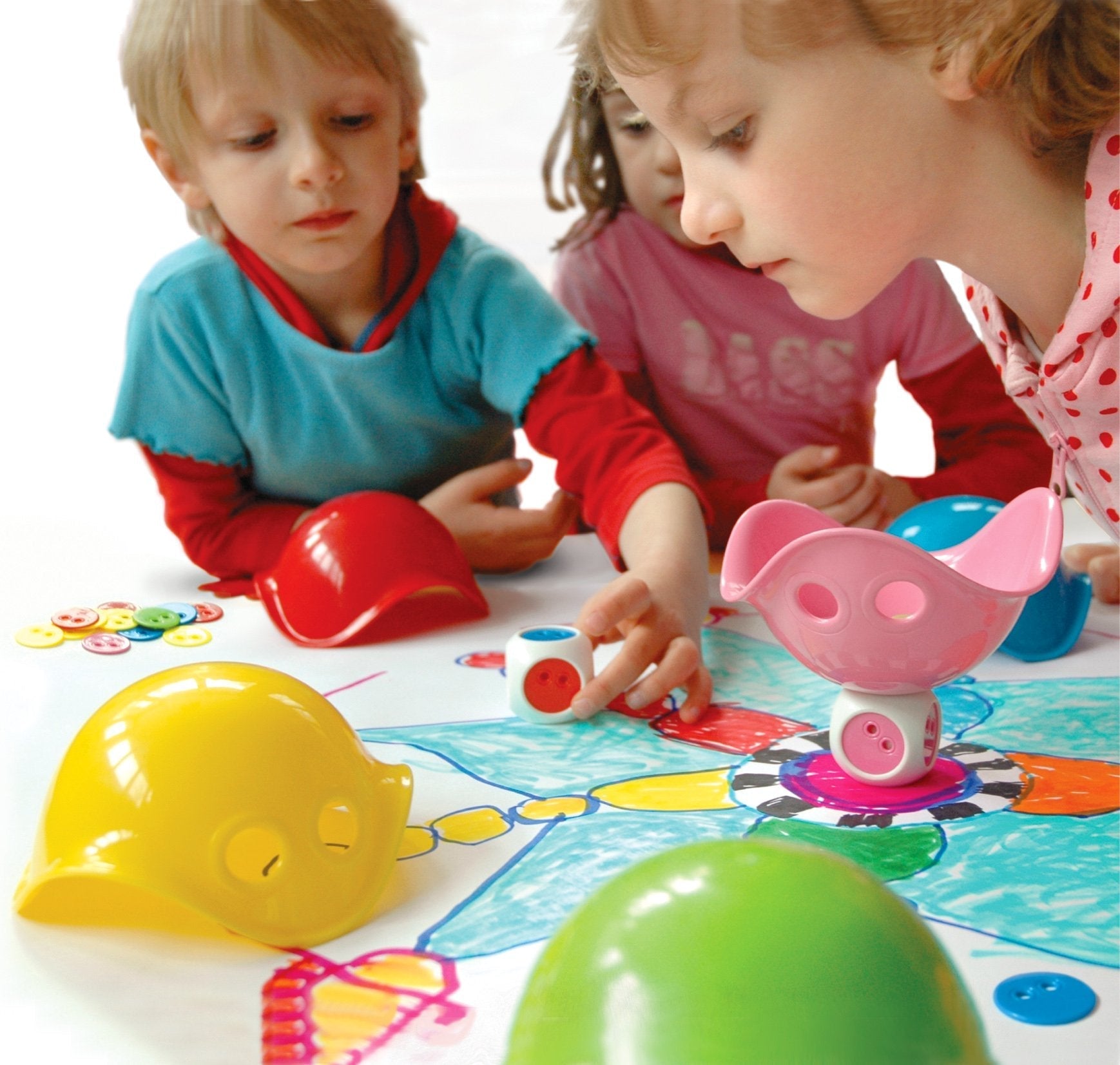 Moluk Bilibo Game Box – Creative Toddler Toy with Mini Bilibos, Pixel Chips & Elastic Dice