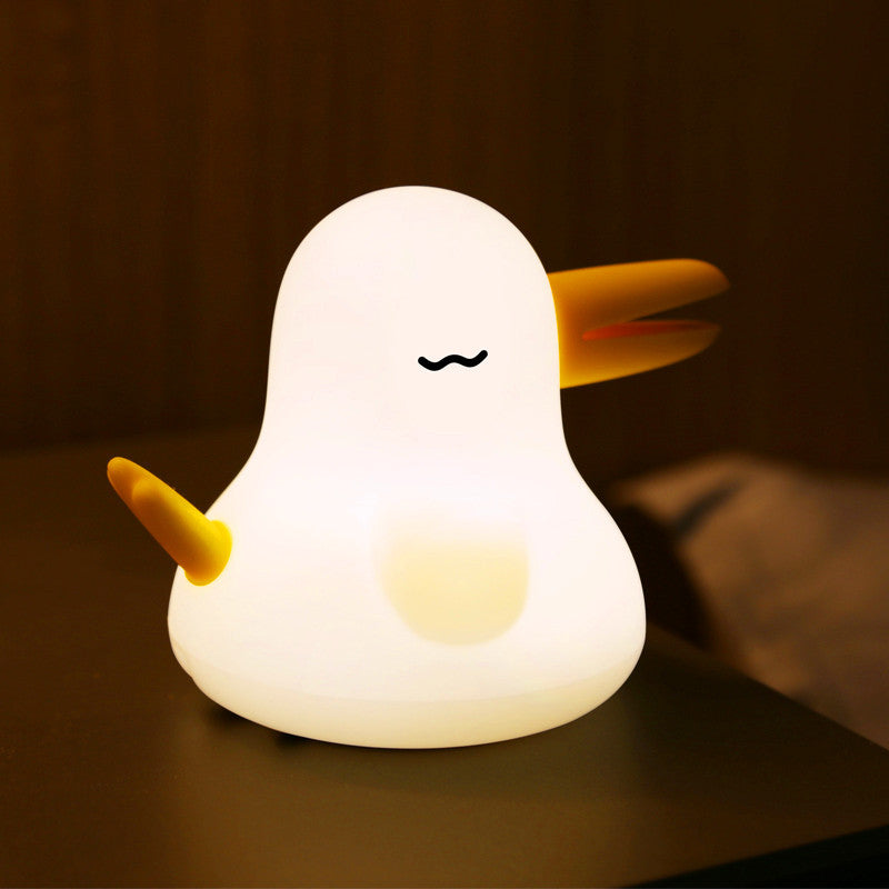 Squishy Silicone Sleep Duck LED Night Light - Perfect Gift for Kids and Girls