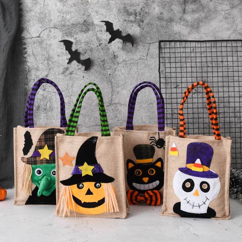 Halloween Linen Candy Bag