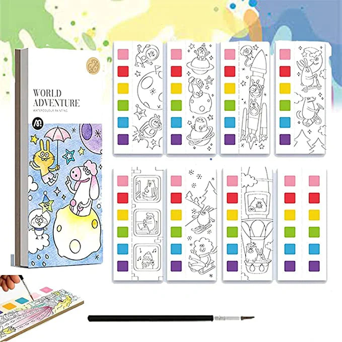 Coloring Book with Watercolors – Fun with 6 Colors