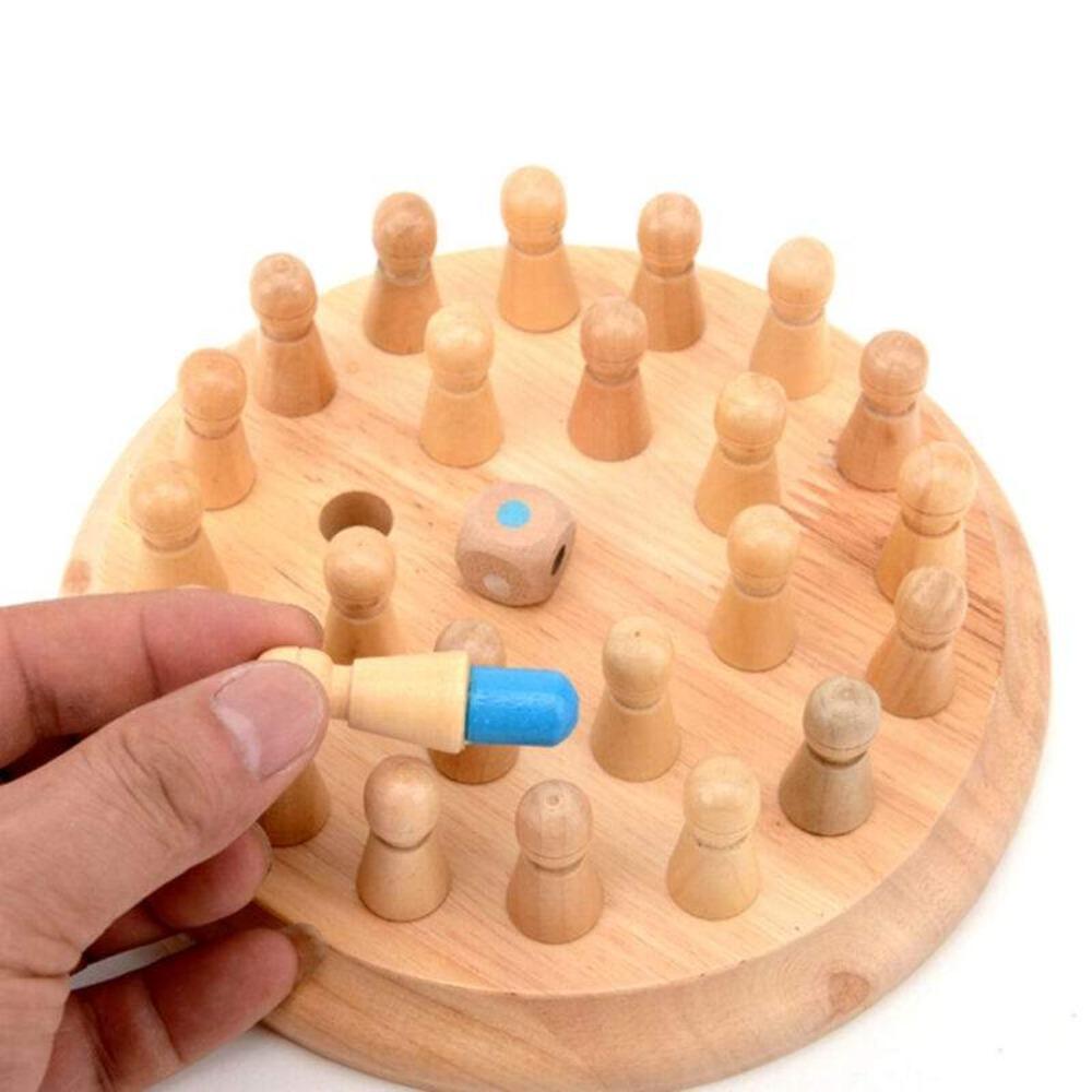 Wooden Memory Chess Game