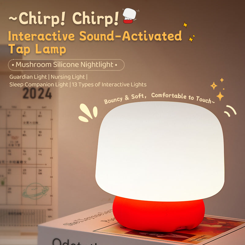 Mushroom LED Squishy Tap Tap Night Light Lamp