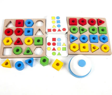 Wooden Toy for Hand-Eye Coordination Development – Learning Shapes