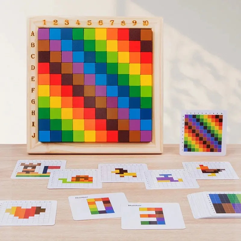 Montessori Colours and Numbers Learning Blocks