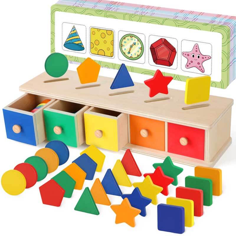 Wooden Color Shape Matching Box