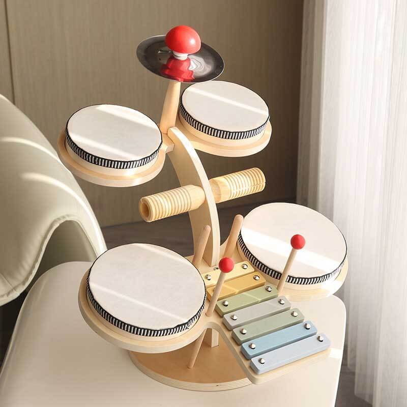 Wooden Kids’ Drum Kit