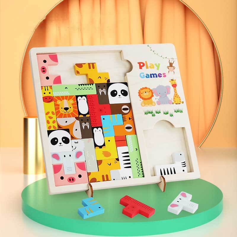 Interactive Animals Wooden Puzzle