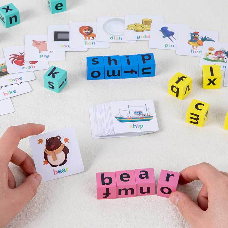 Wooden Blocks Spelling Game