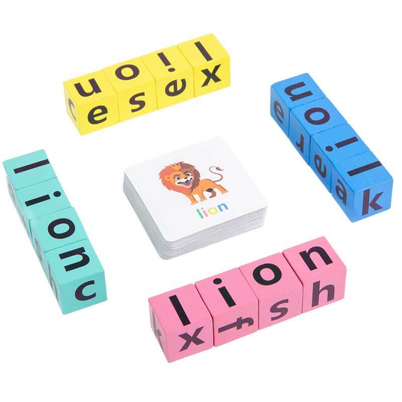 Wooden Blocks Spelling Game