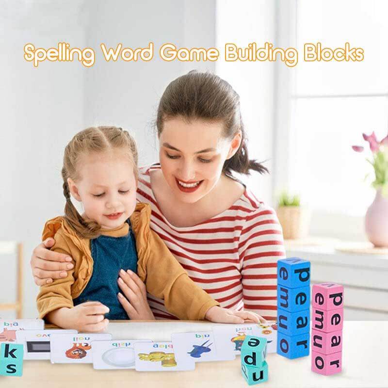 Wooden Blocks Spelling Game