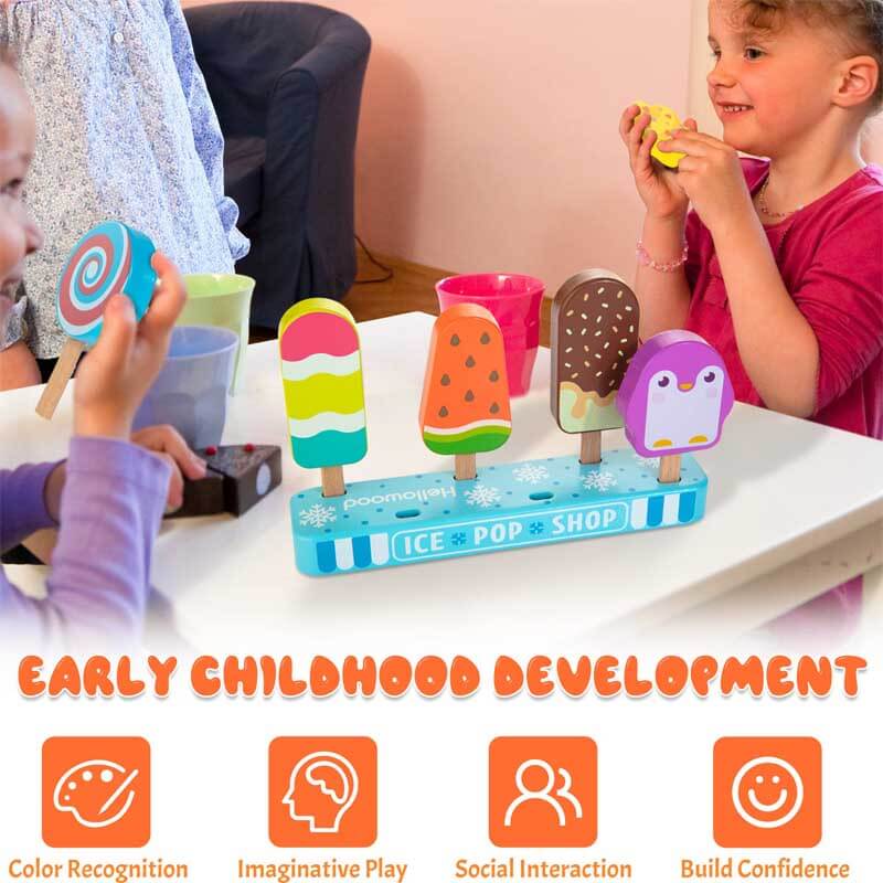 Wooden Ice Pop Pretend Play Set