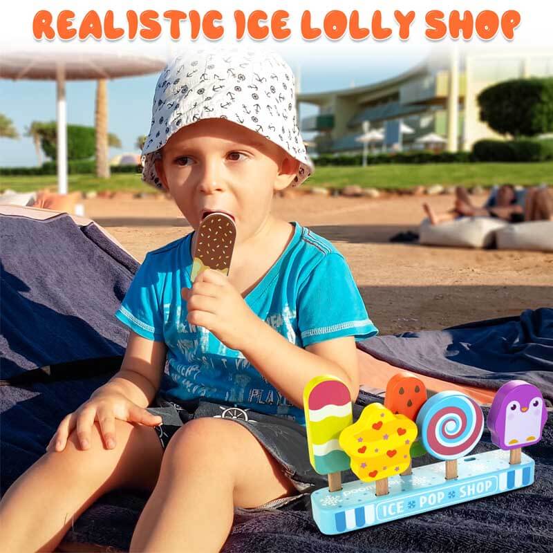 Wooden Ice Pop Pretend Play Set