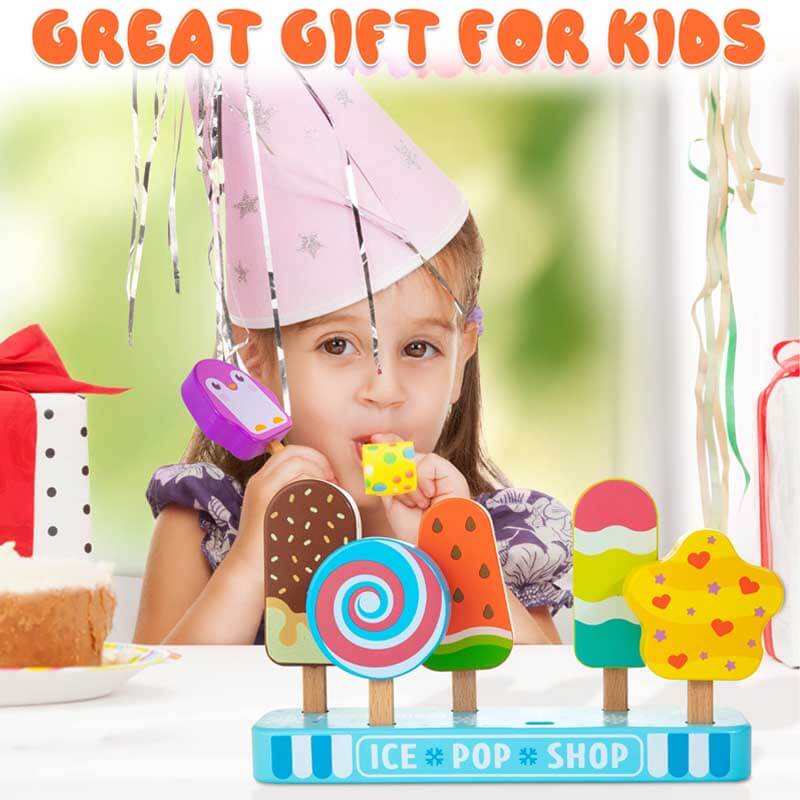 Wooden Ice Pop Pretend Play Set