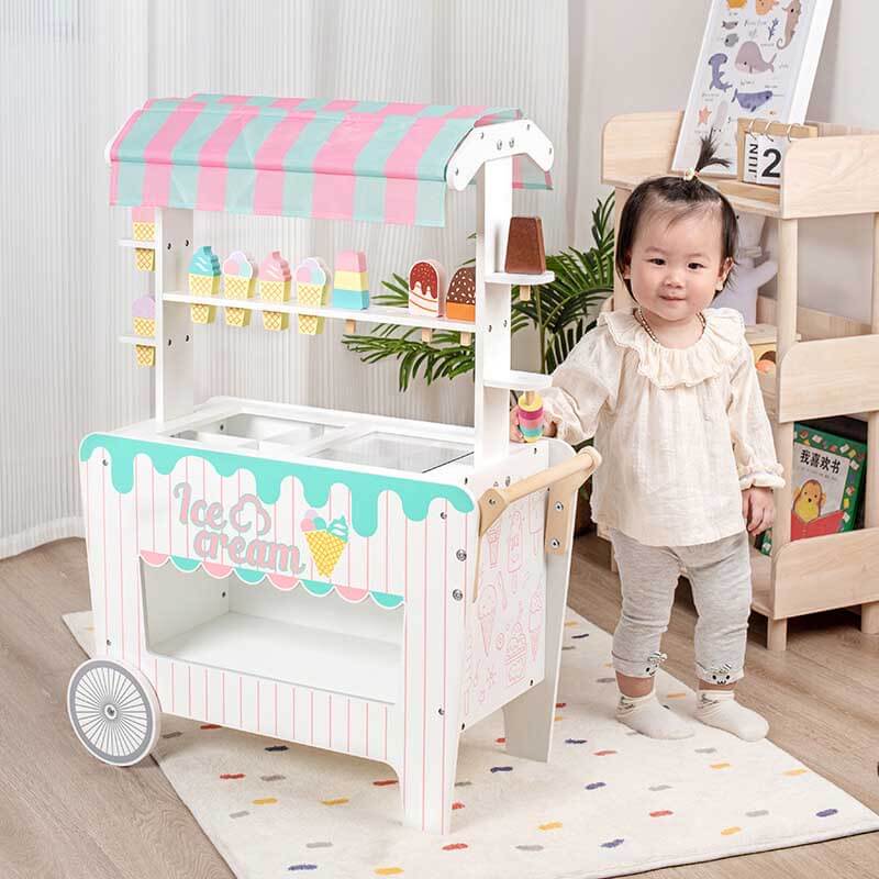 Wooden Ice Cream Vending Cart