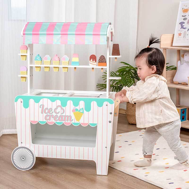 Wooden Ice Cream Vending Cart