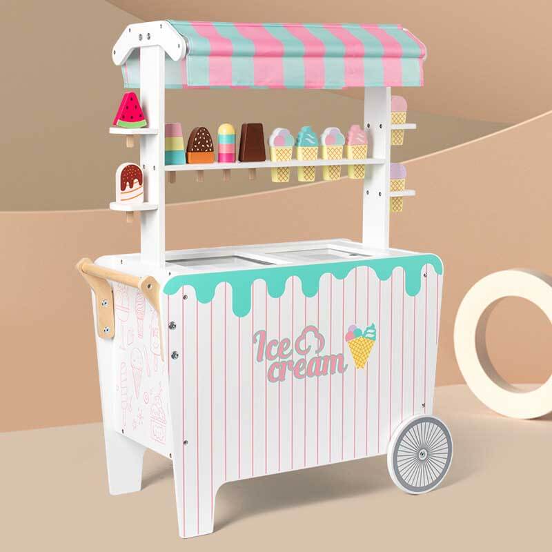 Wooden Ice Cream Vending Cart