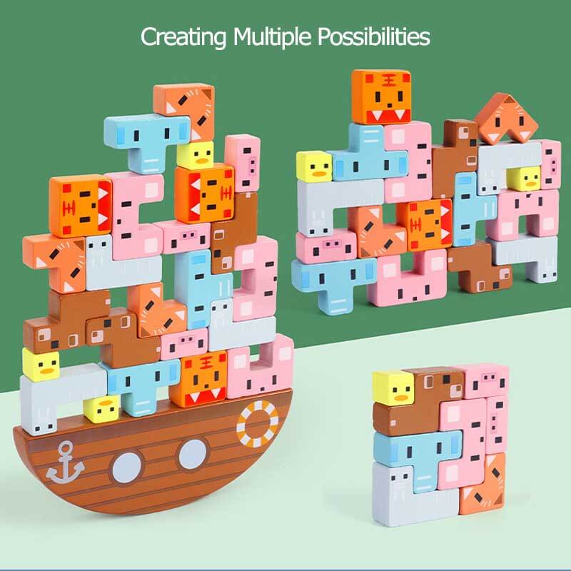 Animals Wooden Stacking High