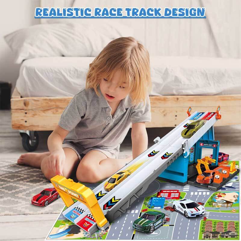 Foldable Racing Car Toys Set