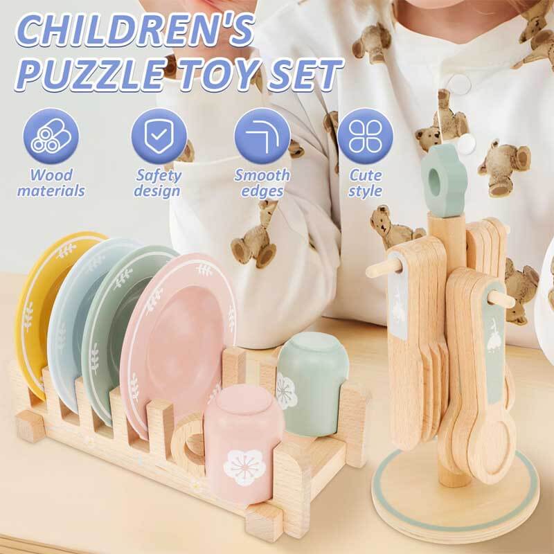 Kids Wooden Kitchen Playset