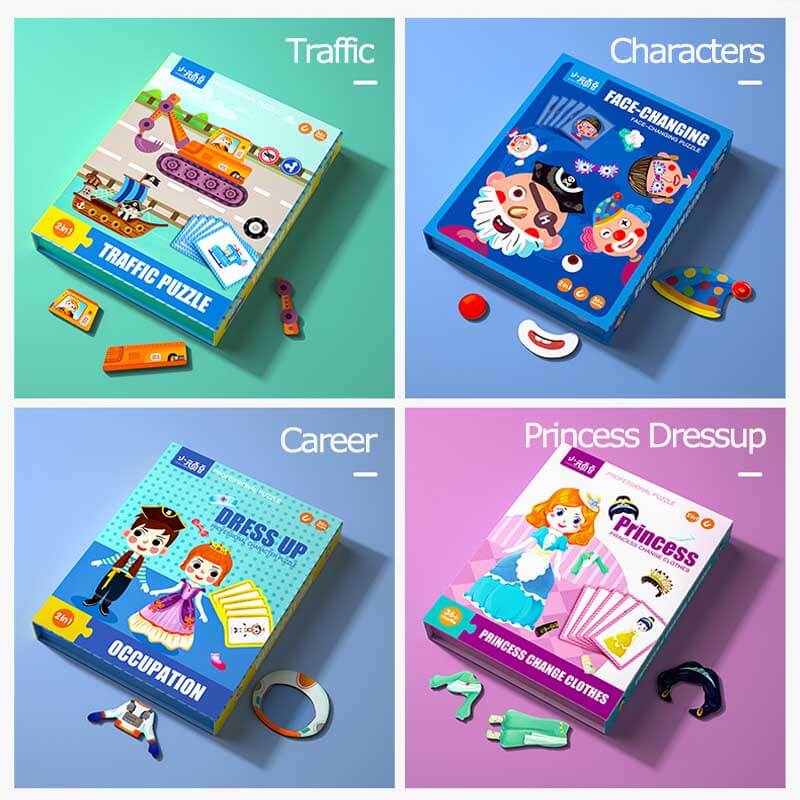 Wooden Magnetic Dress Up Puzzle