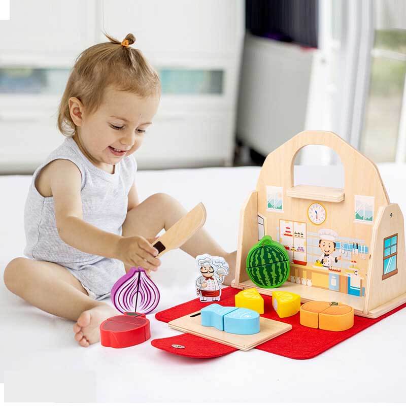 Wooden Portable Kitchen Toys