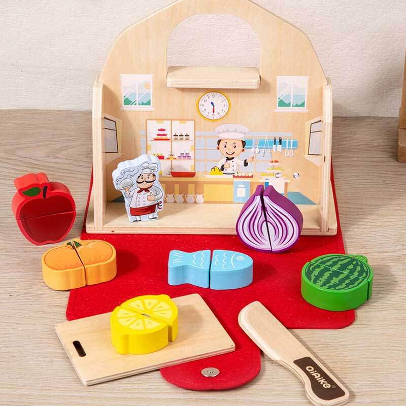 Wooden Portable Kitchen Toys