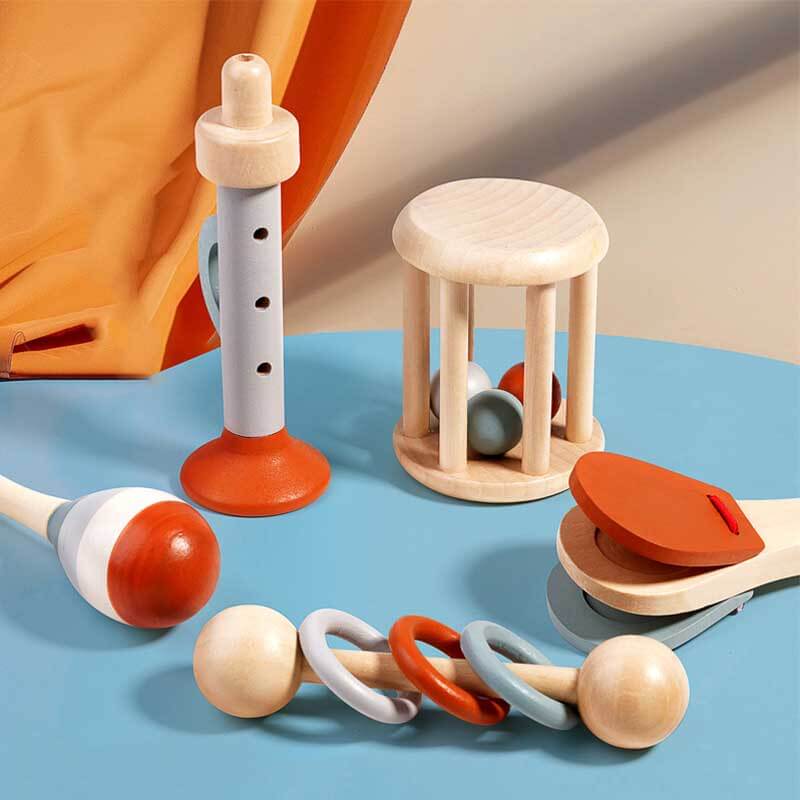 5 Pcs Wooden Baby Musical Toys