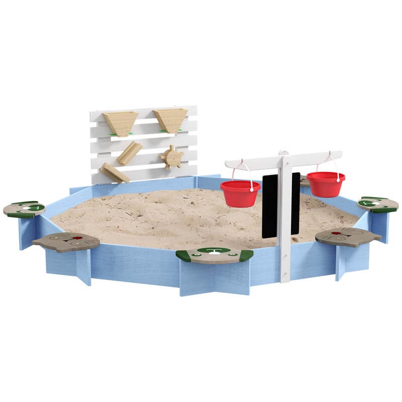 Wooden Sandbox for 3-7 Years