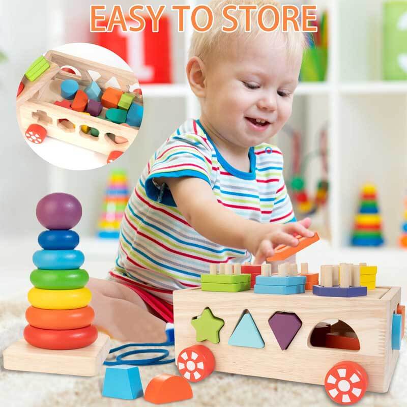 Montessori Wooden Activity Cube