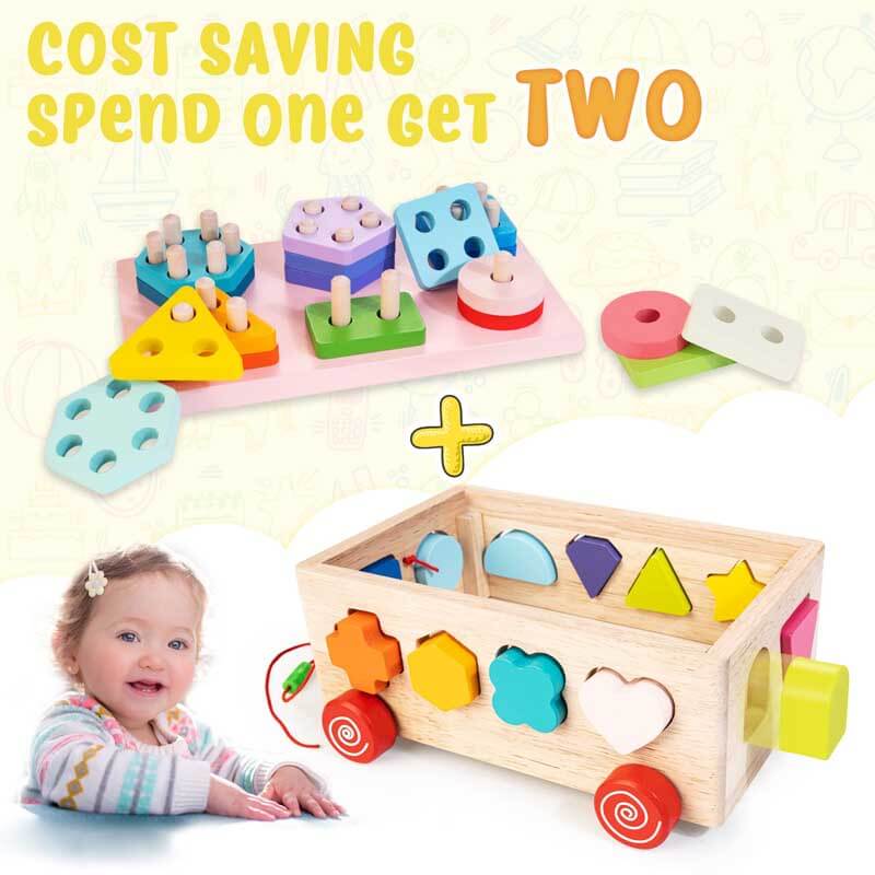 Montessori Wooden Activity Cube