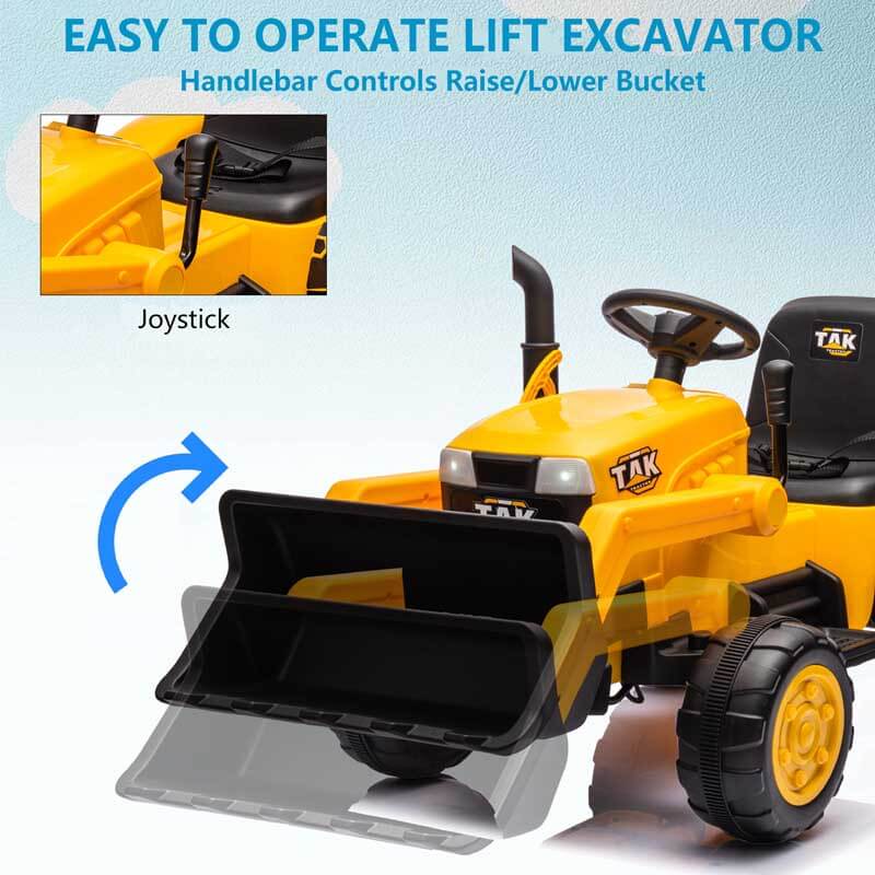 Yellow Ride on Electric Excavator