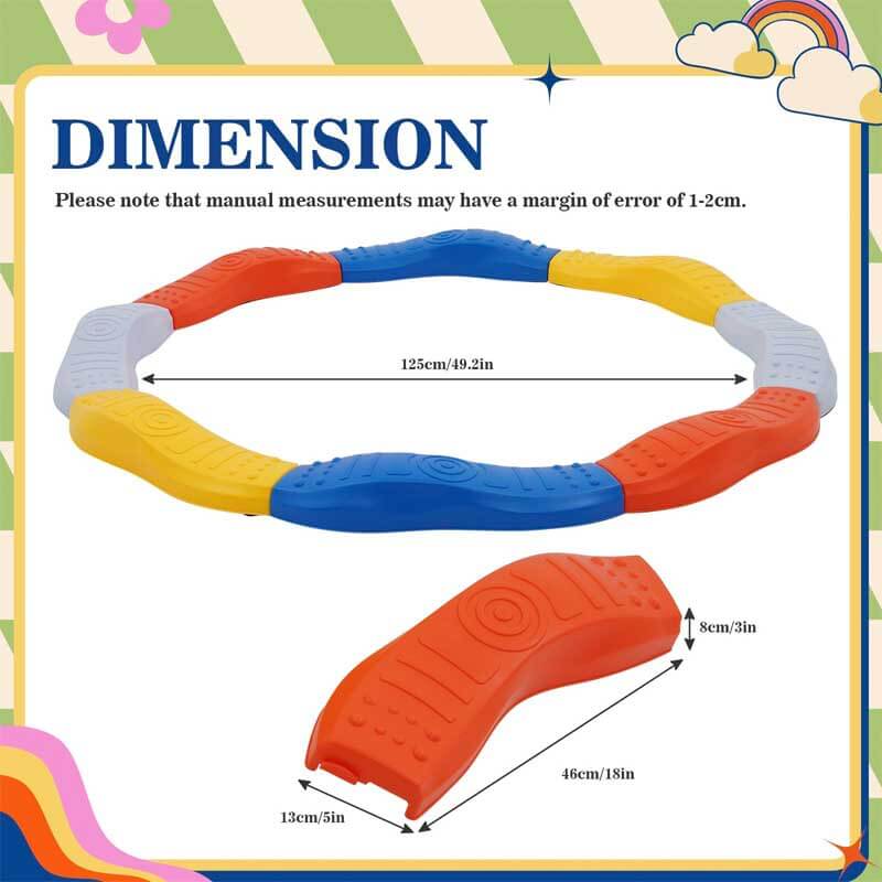 Colored Wavy Circle Balance Beams