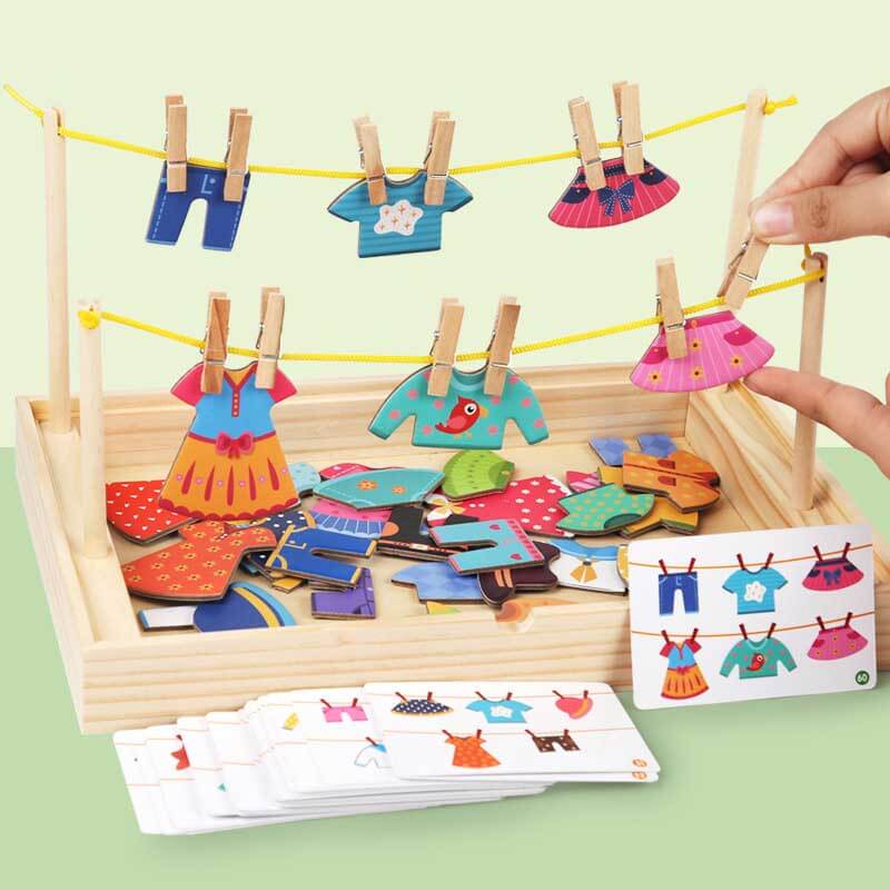 Creative Dress-Up Puzzle & Drying Rack Play Set