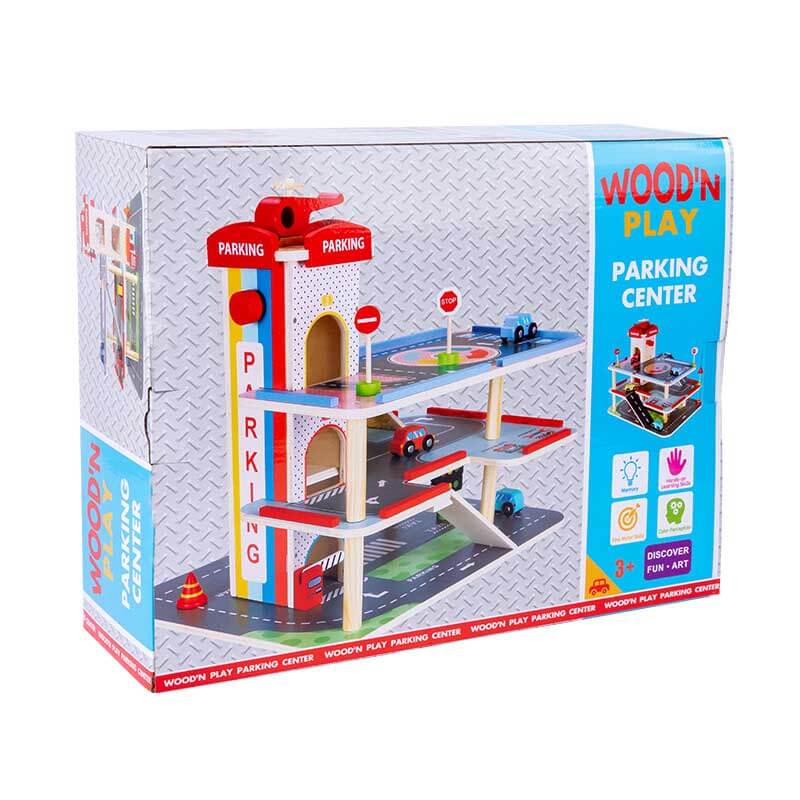 Wooden Parking Garage Playset