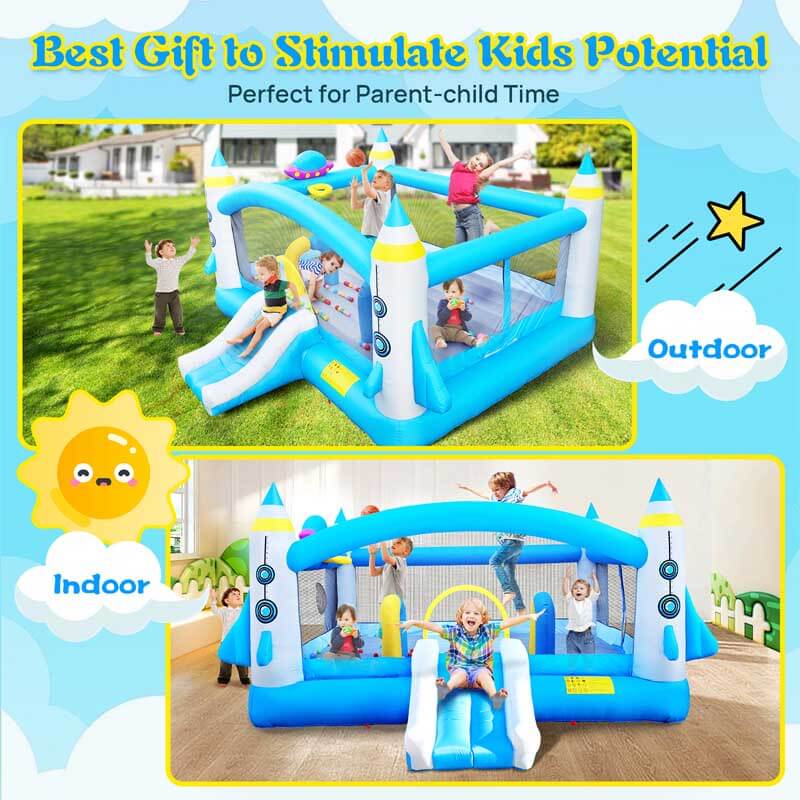 Blue Multifunctional Inflatable Bouncer