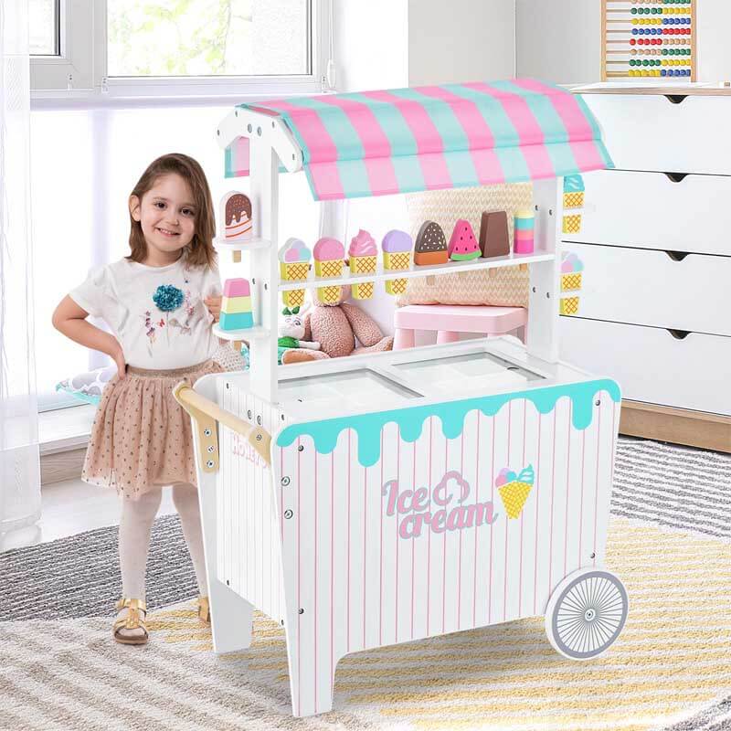 Wooden Ice Cream Vending Cart