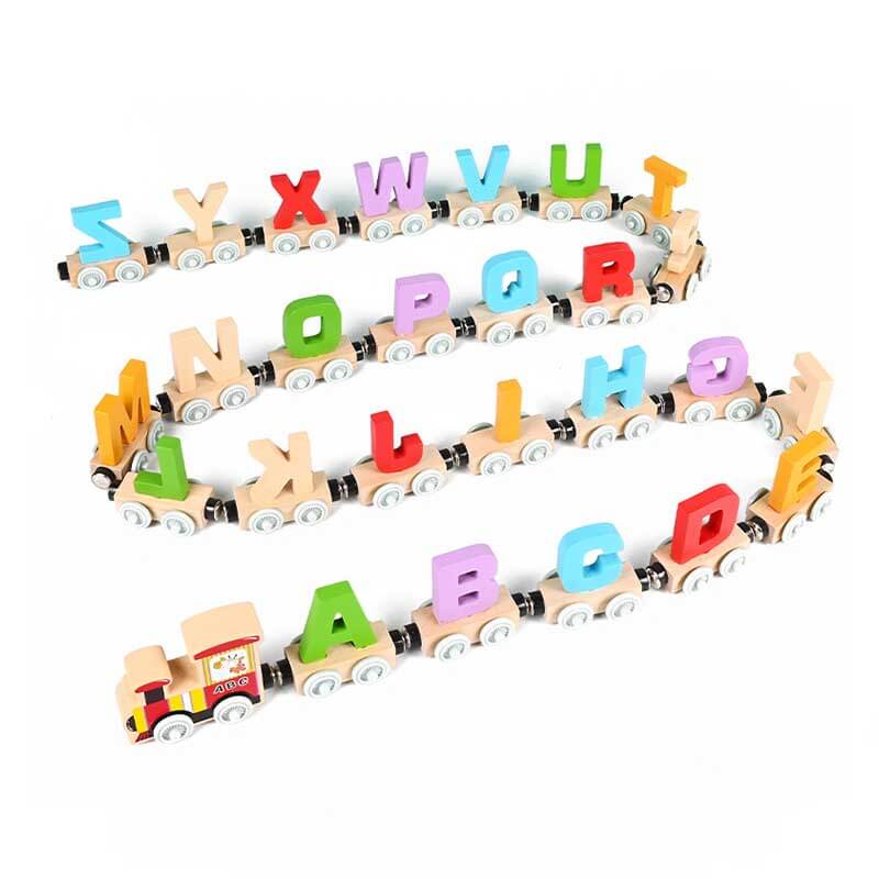 Magnetic Wooden Number Train Set