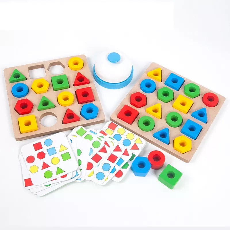 Wooden Toy for Hand-Eye Coordination Development – Learning Shapes