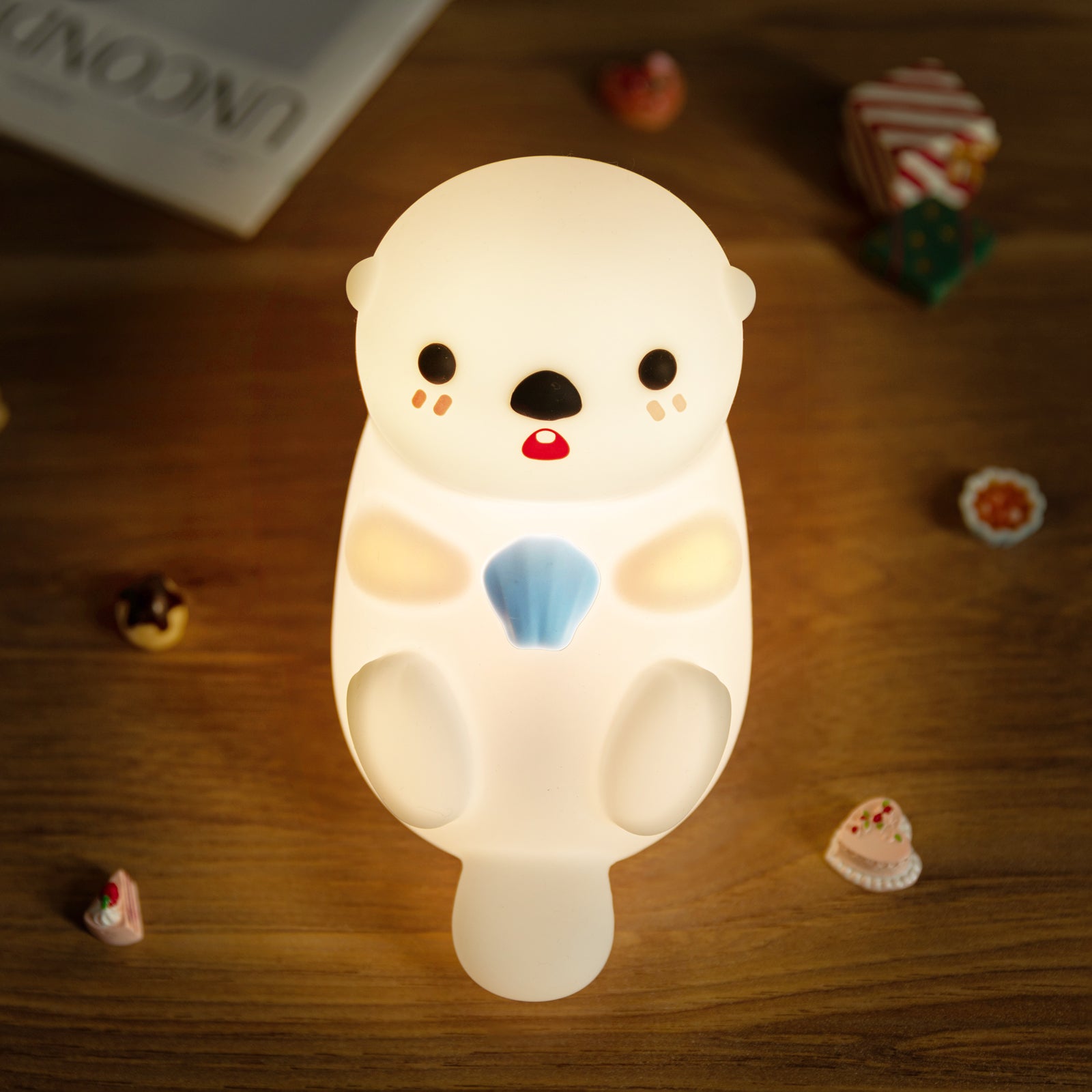 MiniaCraft® Otter Squishy Silicon LED Night Light Limited - Tap Lamp, Best Gift for Kids and Girls