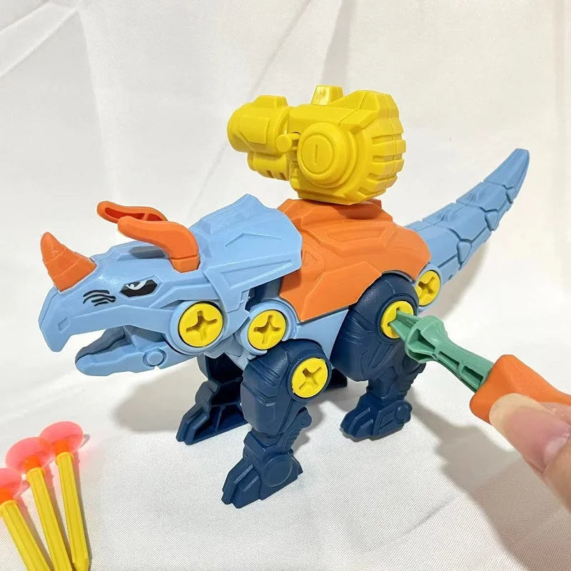 Dinosaur Screw Set with Suction Cup Cannon