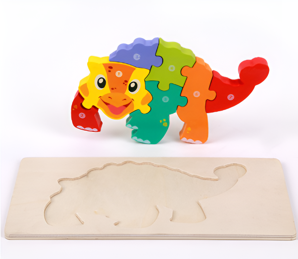 Montessori Wooden Dino 3D Puzzle