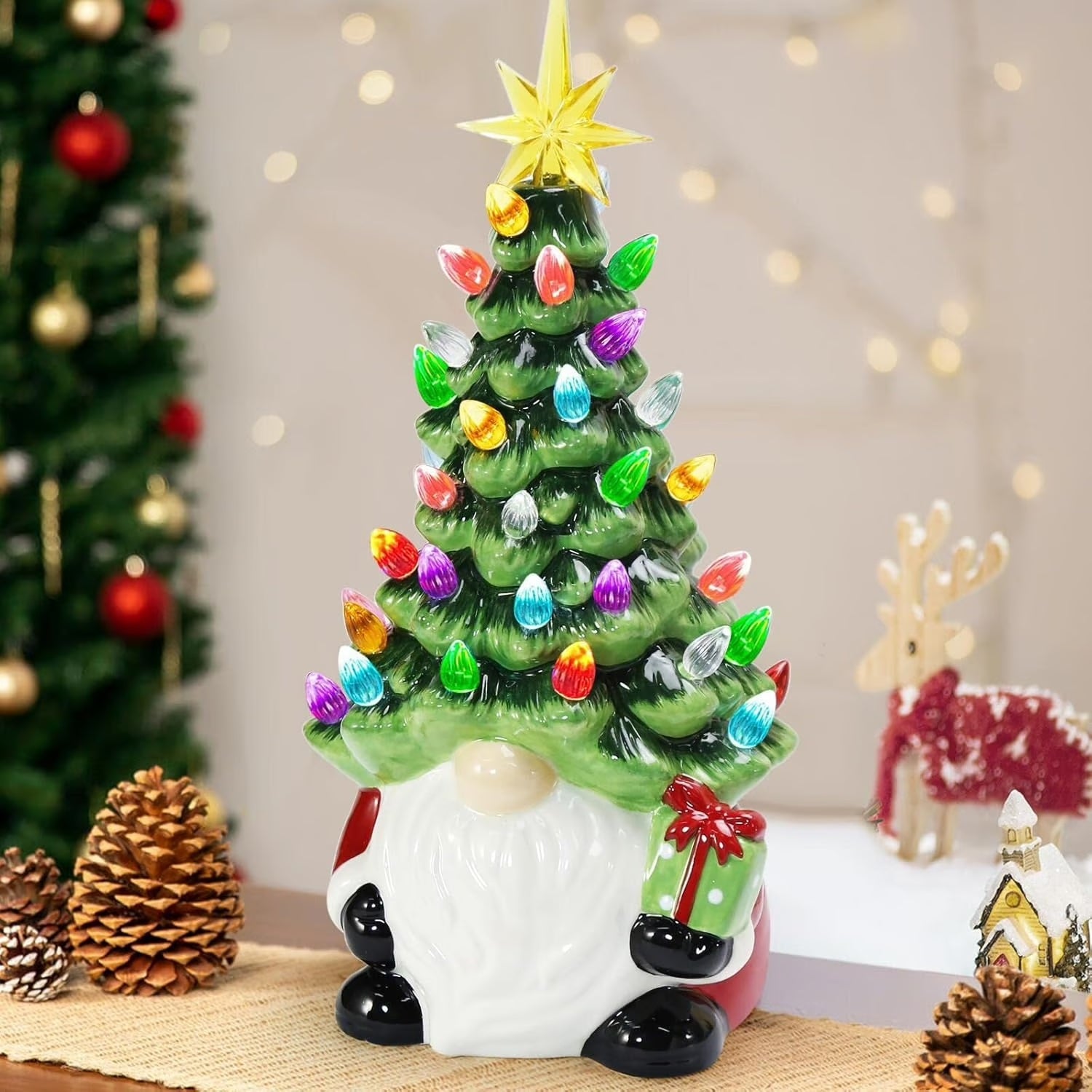 DIY Lighted Gnome Tree - Best Gift For Family