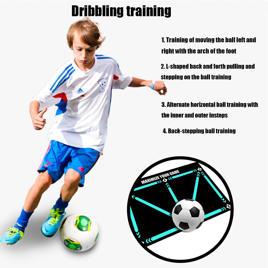 A child's best friend - Football training mat for all levels Non-slip and quiet