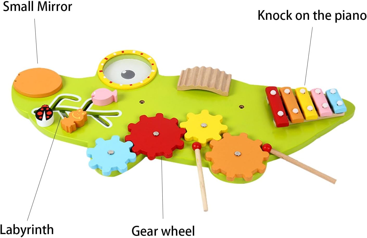 Montessori Crocodile Shape Wall Busy Board