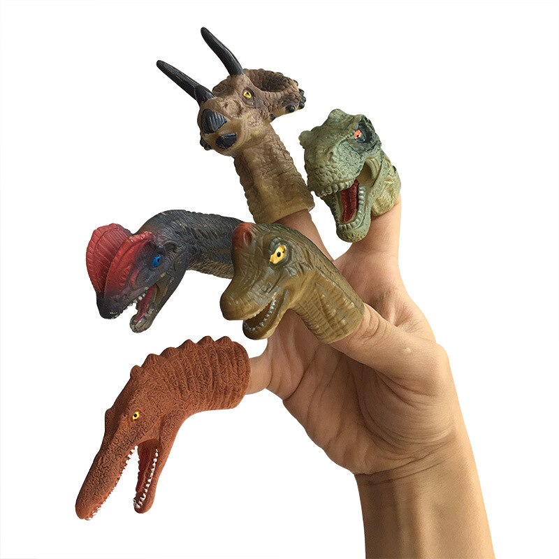 Realistic Dinosaur Hand Puppet T Rex Velociraptor Paw Patrol Finger Puppets