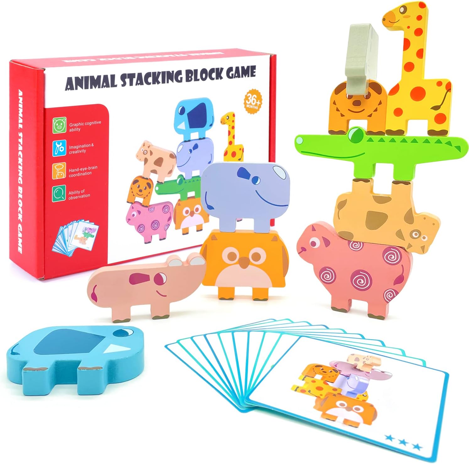 Montessori Animal Stacking Game