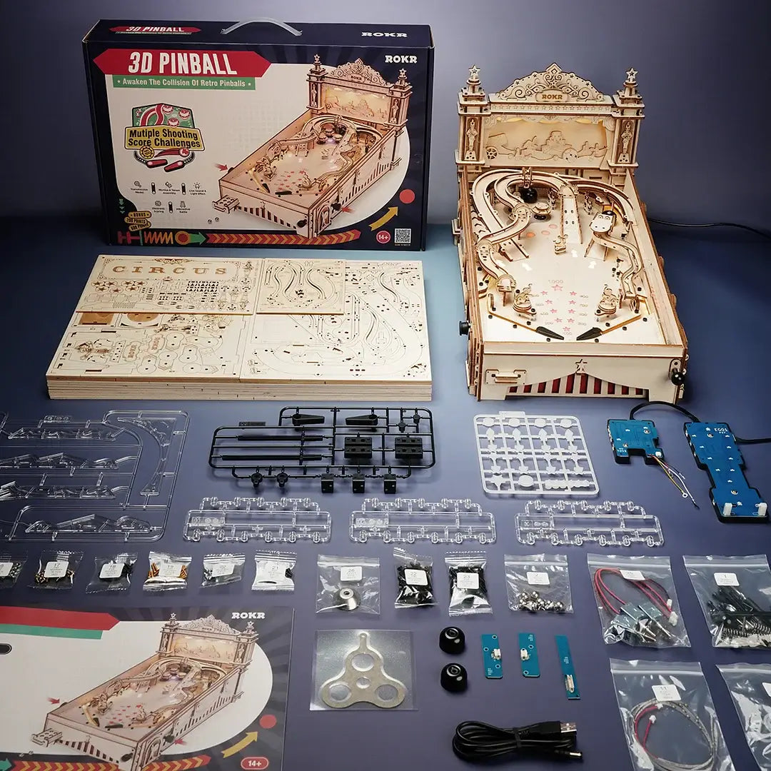 3D Pinball Machine Wooden Puzzle | avichic