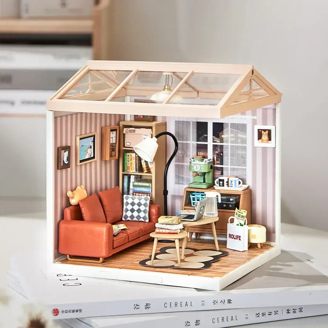 Cozy Living Lounge DIY Plastic Miniature House | Miniacraft